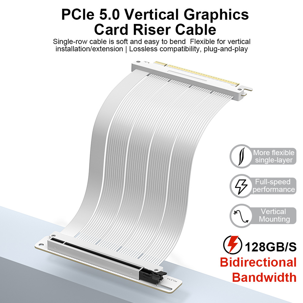 Pcie 5.0 Gpu Riser Cable - Kabel Riser GPU PCI‑E 5.0 X16